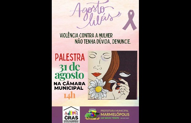 Palestra sobre violência contra as mulheres.